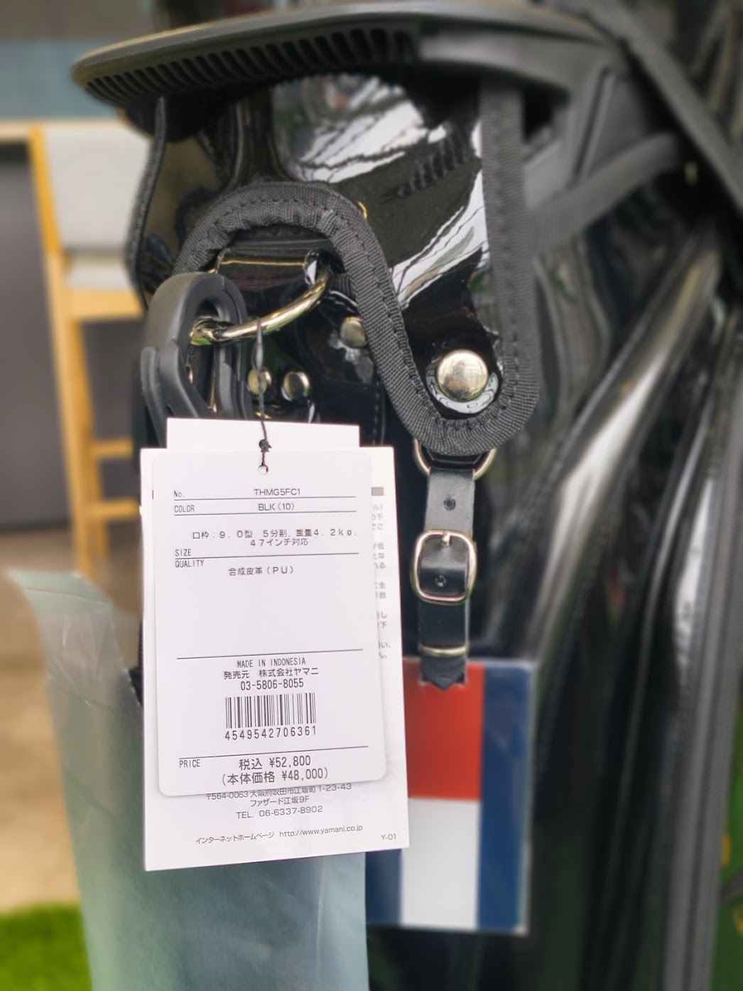 TOMMY HILFIGER GOLF  エナメルスポーツキャディバッグ