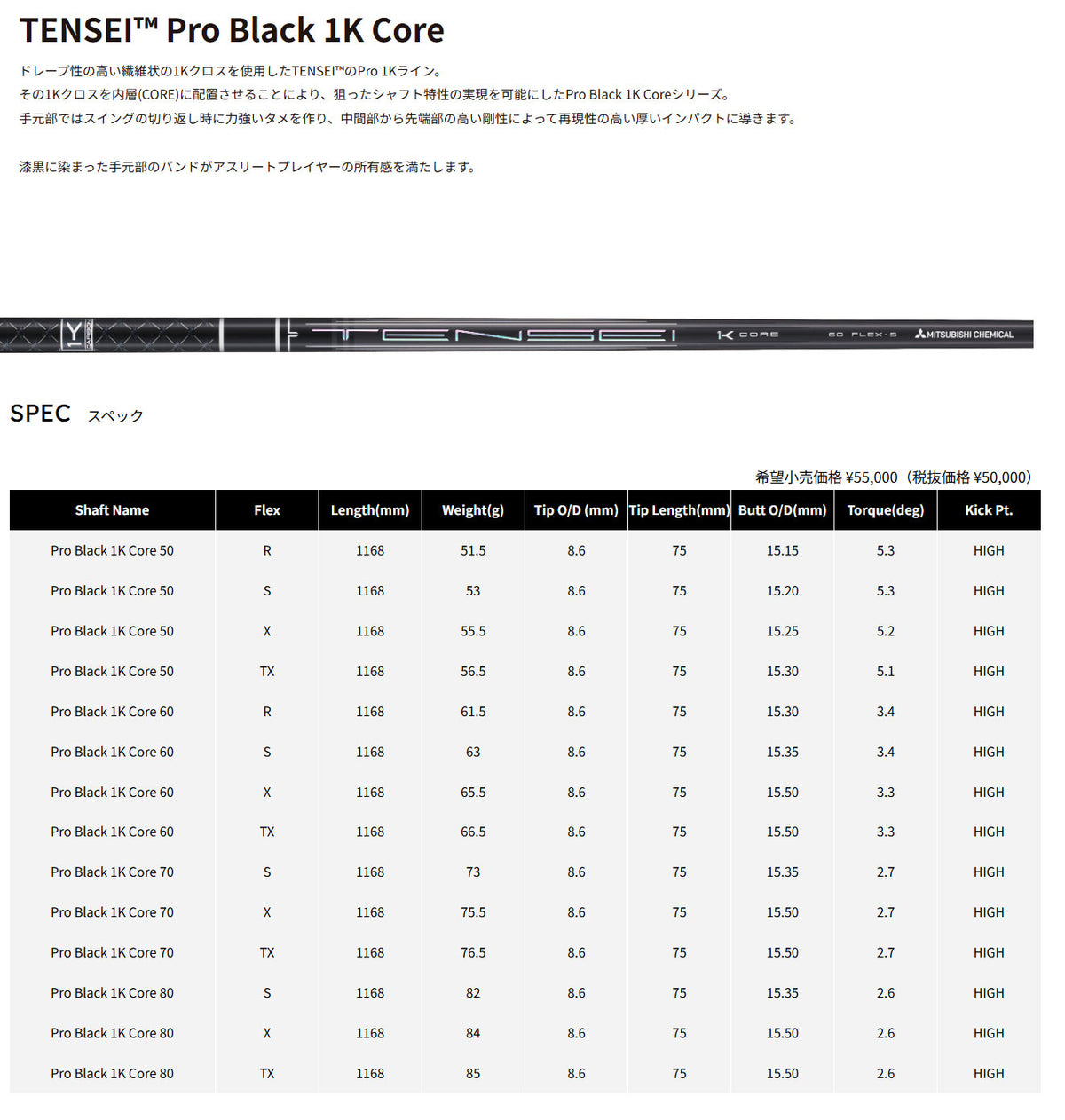 【特注】ゼクシオ14 プラス ドライバー TENSEIプロ ブラック 1K Core カスタムクラブ ※ダンロップ宮崎工場にて約2週間で完成